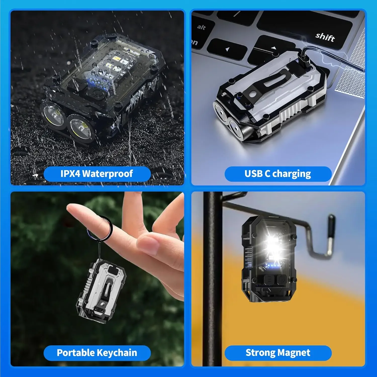 Clip-On Flashlight Rechargeabl - Fishing Light ulasan dan harga