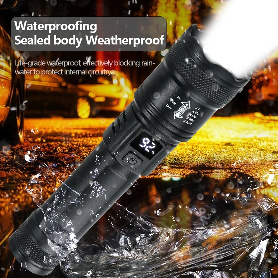 9900LM Powerful LED Flashlight - Fish Finder Battery ulasan dan harga