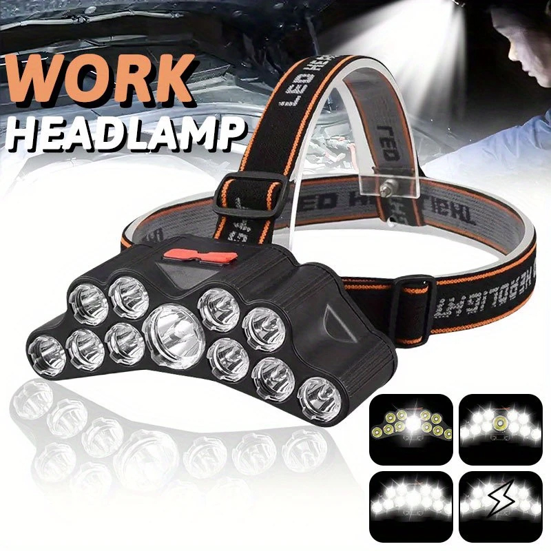 11 LED Headlamp Strong Light H - Fish Finder Battery ulasan dan harga