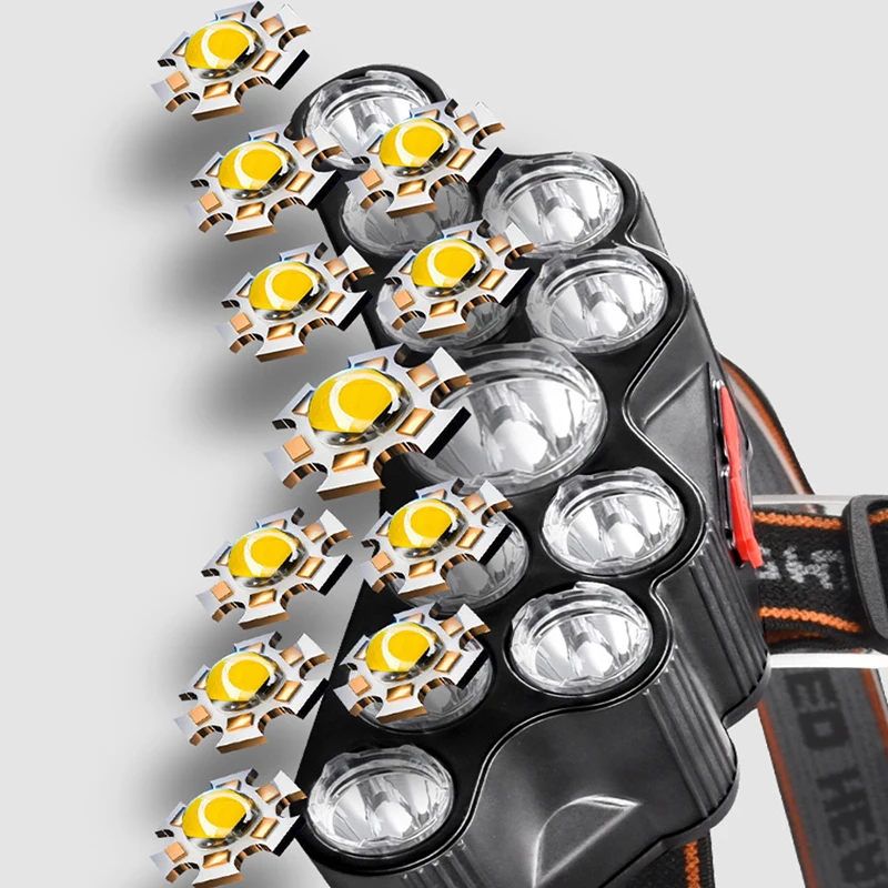 11 LED Headlamp Strong Light H - Fish Finder Battery ulasan dan harga