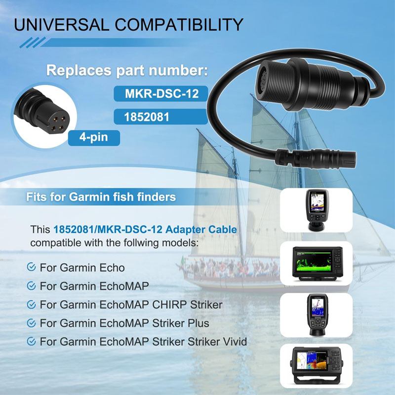 1852081 MKR-DSC-12  4-Pin Fish - Fish Finder Cable ulasan dan harga