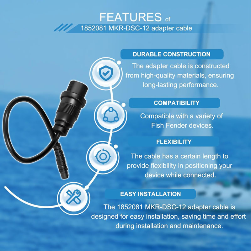 1852081 MKR-DSC-12  4-Pin Fish - Fish Finder Cable ulasan dan harga