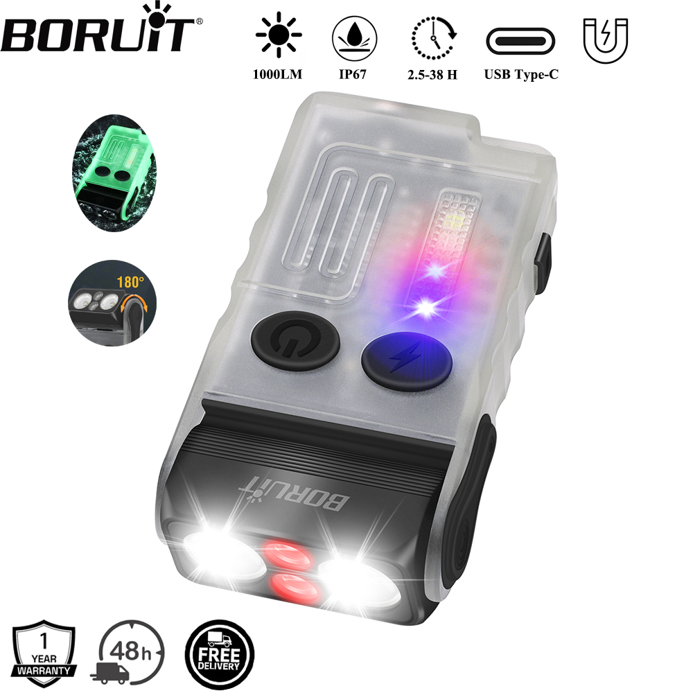 BORUiT V20 Buzzer EDC LED Keyc - Fishing Light ulasan dan harga